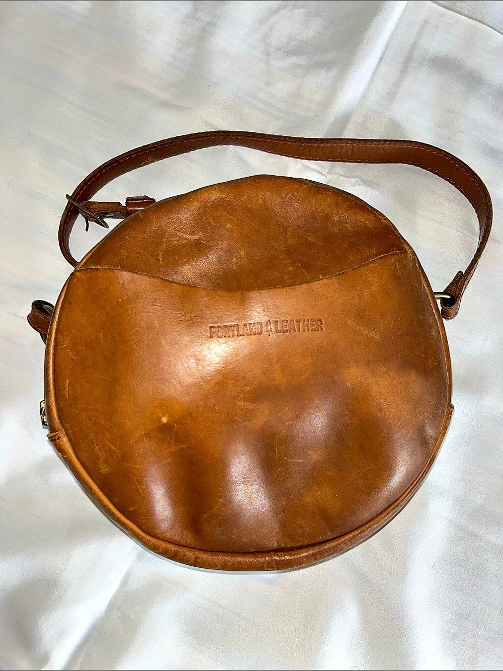 Portland Leather Brown Leather Crossbody Bag Made in Mexico